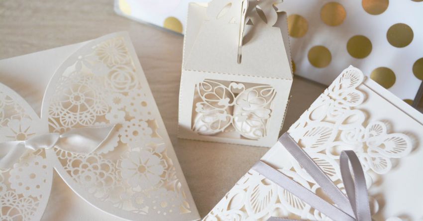 Invitations - White Lace Folder